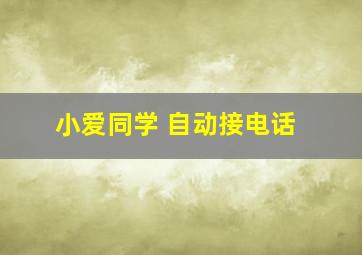 小爱同学 自动接电话